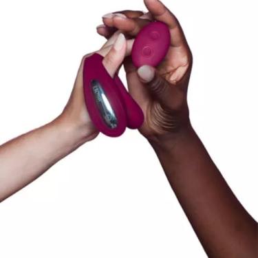 Imagem de Vibrador Casal Com Controle 7 Vibrações Usb Boo By Désir Cor Vermelho