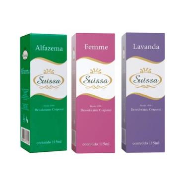 Imagem de Kit C/ 3 Deo Colônia 115ml - femme alfazema lavanda - Suíssa