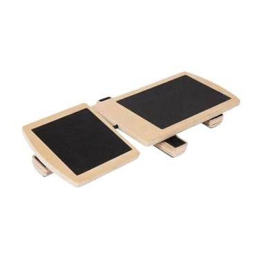 Imagem de Dynwave Prancha de equilíbrio de madeira, exercitador, ferramenta de treinamento portátil, fortalecimento dos pés, maca resistente para os pés, prancha de