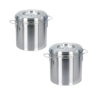 Imagem de Jogo 2 Caldeirão Panela Alumínio Reforçado N20 N24