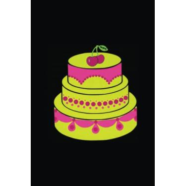Imagem de Neon Cake Notebook: GRAPH paper, 120 page 6”x9” drafting quad ruled grid composition 4x4 squares per inch, POP ART cover for school, college, ... those who measure, draw to scale: Geniuses