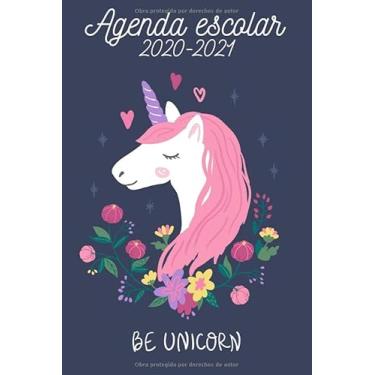 Imagem de Agenda Escolar 2020-2021: Septiembre 2020 a Sep 2021 | calendario | agenda escolar semana vista 2020 2021 | Español | Unicornio Planificador Organizador escolar