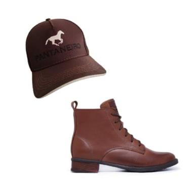 Imagem de bota feminina pantaneiro couro legtimo atacador (havana, BR, Adulto, Numérico, 37)