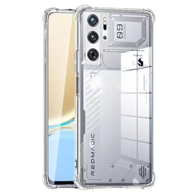 Imagem de MSOTES Capa para Nubia Red Magic 10 Pro+ / 10 Pro, TPU macio transparente, não amarelado, 4 airbags reforçados, proteção de nível militar, capa de telefone para RedMagic 10 Pro/10 Pro Plus