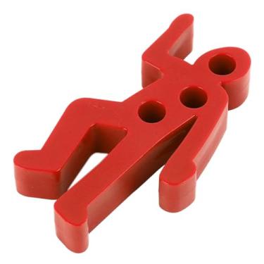 Imagem de Porta-lápis para Cena de Crime, 3 Furos, 4 Polegadas de Comprimento, Compacto, 2,5 Polegadas de Largura, Suporte Engraçado para Caneta de Mesa, Plástico para Casa (Vermelho)