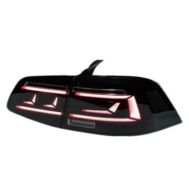 Imagem de Luzes traseiras de estilo de carro compatíveis com VW Passat B7 e apto para Magotan 2012-2016 Lâmpada traseira LED B.5 Design DRL Dynami Signal Brake Acessórios para automóveis(Red)