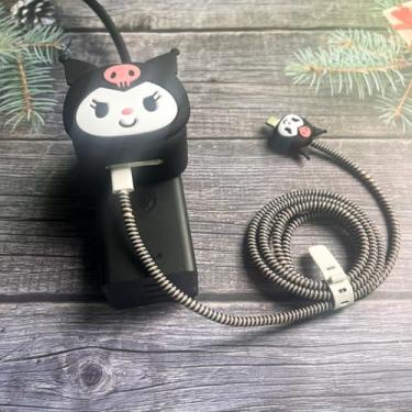 Imagem de ANFTF Capa protetora para Apple 35W adaptador de carregador USB-C duplo, capa protetora de carregador 3D, design exclusivo de desenho animado para iPhone/iPad/MacBook carregador rápido (IPCA-06)