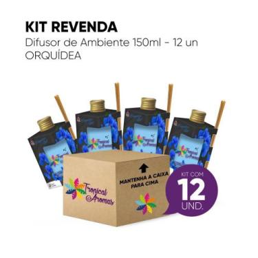 Imagem de Kit Revenda Difusor De Ambiente Orquídea 150ml - 12 UN - Tropical Arom