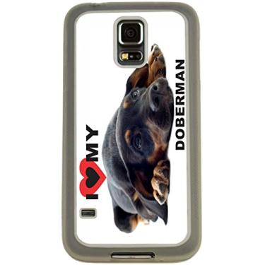 Imagem de Rikki Knight Capa com design de cachorro My Best Friend is a Doberman Pinscher para Samsung Galaxy S5 - transparente