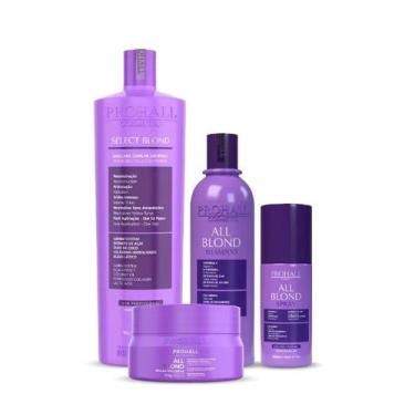 Imagem de Progressiva Select Blond e Kit Manutenção Loiras Prohall