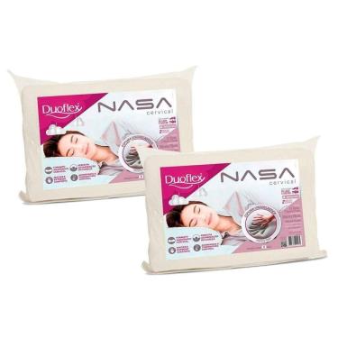 Imagem de Travesseiro Viscoelástico Nasa Cervical Anatômico Nn2100 Kit C/ 2 Un (50x70) - Duo