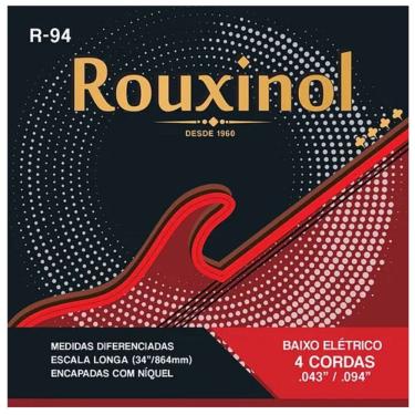 Imagem de Encordoamento Baixo Elétrico 4 Cordas R94 0.43" Rouxinol PRR94L