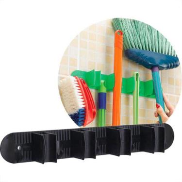 Imagem de Porta Vassouras C/4 Enc.Preto-185/P - NITRONPLAST, Preto