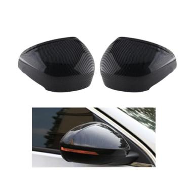 Imagem de Tampa de espelho retrovisor de porta de carro para Volvo XC60 II 2018-2024, ABS estilo fibra de carbono tampas de espelho lateral de substituição de tampas de proteção de espelho retrovisor