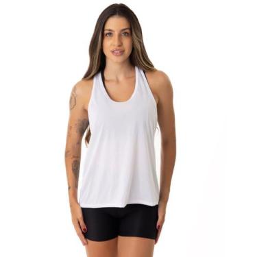 Imagem de Camiseta Fristyle Regatinha Dry Fit Básica Feminina Adulto, Branco, G