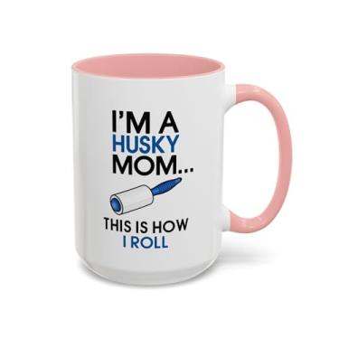 Imagem de Caneca de café Husky Mom, presente para amantes de cães Husky, caneca para pais de animais de estimação, presente de dono de cachorro, copo de cerâmica exclusivo