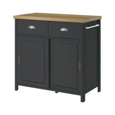 Imagem de Balcao Aparador Buffet 2 Portas 85 cm BA145 Preto Dtall