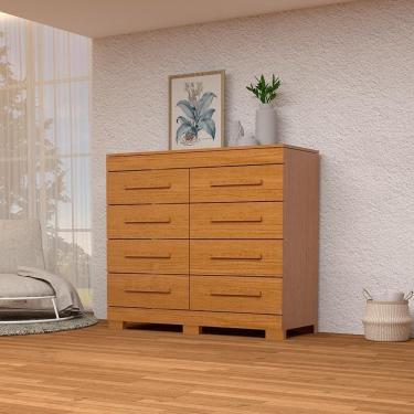 Imagem de Cômoda Índia 08 Gavetas 100% Mdf Linhamobília Cinamomo