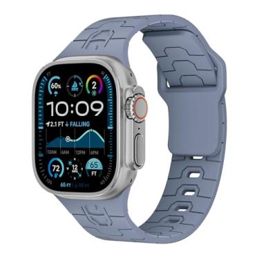 Imagem de Pulseira esportiva compatível com Apple Watch Ultra 2 de 49 mm, 46 mm, 45 mm, 44 mm, 42 mm, 41 mm, 40 mm, 38 mm, para homens e mulheres, pulseira de silicone para Apple Watch séries 10 9, 8, 7, 6, 5 4