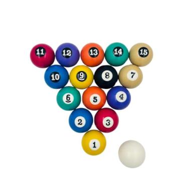 Imagem de JOGO NUMERADA 54MM + BOLA BRANCA 58MM P/BOLHAR SINUCA SNOOKER