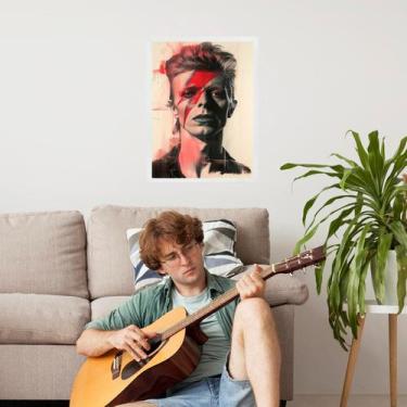 Imagem de Quadro Decorativo Arte David Bowie 24x18cm - com vidro - Quadros On-li