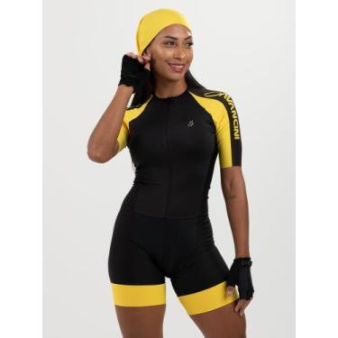 Imagem de Macaquinho De Ciclismo Feminino - Forro GEL - Impulse Tibet Black Sava