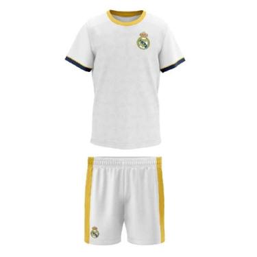 Imagem de Kit Mini Craque Real Madrid Infantil - Branco e Amarelo - Braziline, 8