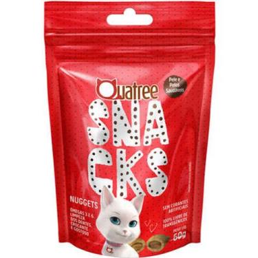 Imagem de Petisco Snack Quatree Gatos Pele e Pelo Saudável 60 gr