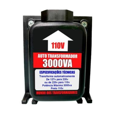 Imagem de Transformador 3000VA 110/220 E 220/110V - MUNDO DOS TRANSFORMADORES