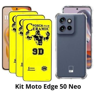 Imagem de Kit Edge 50 Neo  3UN Película Fosca De Cerâmica + 1UN Capa TPU Silicon