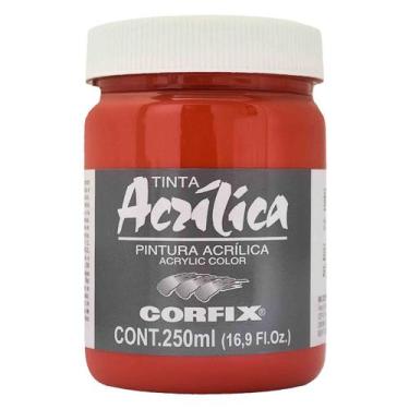 Imagem de Tinta Acrilica Corfix G1 56 Vermelho Frances 250ml, 056 - VERMELHO FRA