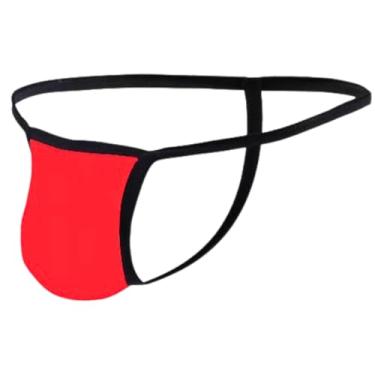 Imagem de Cueca jockstrap tanga fio dental em poliamida forrado (BR, Alfa, M, Regular, vermelho)