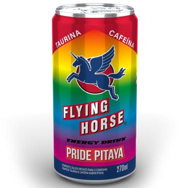 Imagem de Composto líquido energético à base de taurina E cafeína mix de pitaya flying horse lata 270ML