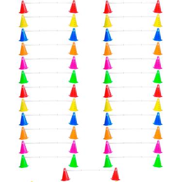 Imagem de Kit Agilidade Treinamento Funcional 50 Cones com Barreira