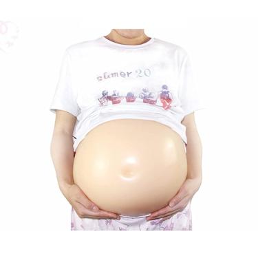 Imagem de Fake Gravidez Belly Fake Belly, Silicone Adult Homens/Mulheres Adultos Belly, barriga de cerveja ， barriga falsa para adereços de cinema, adereços de cosplay de fantasia (2-10 meses)