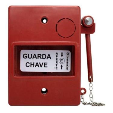Imagem de Guarda Chave Quebra Vidro Botoeira Com Martelo - SPACEFIRE