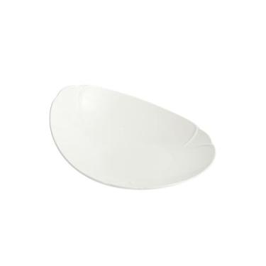 Imagem de Prato de cerâmica de pétalas domésticas, placa oval irregular simples criativa - 25 cm
