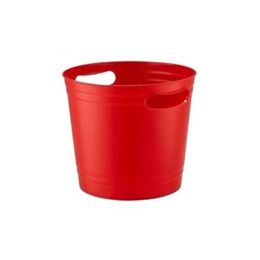 Imagem de Balde de Gelo Balde de gelo grande engrossado acrílico balde de champanhe cerveja balde de vinho gelo balde de grãos de gelo para festa de bar Refrigerador de Vinho(Red)