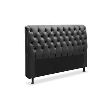 Imagem de Cabeceira Paris Para Cama Box Solteiro Laminado Preto - JS