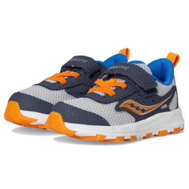 Imagem de Saucony Tênis infantil unissex Ride Jr, Azul-marinho/cinza/descascado, 10 Wide Little Kid