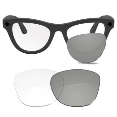 Imagem de Glintbay Lentes de óculos de sol de substituição 100% precisas para Ray-Ban Meta Skyler RW4010 52 mm - fotocromáticas transparentes não polarizadas, Fotocromático, transparente, não polarizado, Small