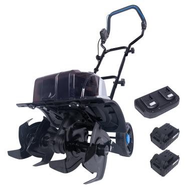 Imagem de WEECONACO Cultivador Sem Fio 40V, De Jardim Com 16 Dentes Aço Enormes, Alimentado Por Bateria 8,6 Polegadas Largura (Baterias 2.4Ah E Carregador Incluídos)