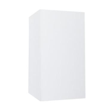 Imagem de Cupula De Abajur Tecido Algodão Tubo Quadrado 22x13x13 cor Branco Ref 