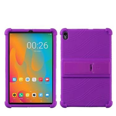 Imagem de QYiiD Capa para tablet ALLDOCUBE iPlay 40 de 10,4 polegadas, capa protetora de silicone leve para crianças macia contra choque para iPlay 40, roxo
