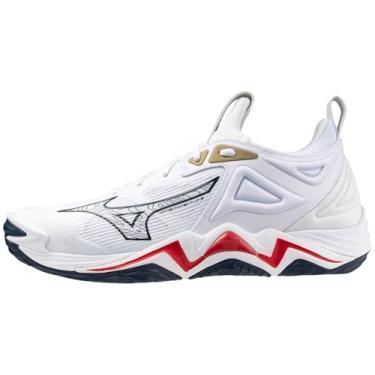 Imagem de Mizuno Tênis de vôlei masculino Wave Momentum 3, Patriot Azul-branco, 50