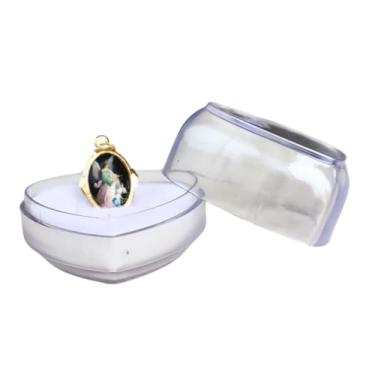 Imagem de Medalha Anjo da Guarda + caixa acrílica coração