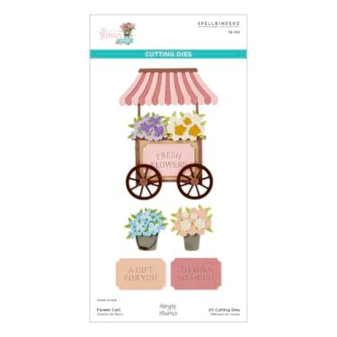 Imagem de Matrizes gravadas em carrinho de flores da coleção Simple Vintage Flower Shoppe com histórias simples