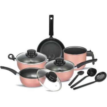 Imagem de CONJUNTO DE PANELAS TEFLON ELEGAN 8 PEÇAS MARPAL… (ROSA)