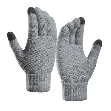 Imagem de Luvas Inverno Touch Screen Toque Celular Frio Vento Feminina - Modas F