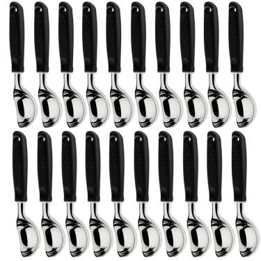 Imagem de Kit 20 Colheres Conchas para Açaí Sorvete Pegador Tramontina Zamak 21cm